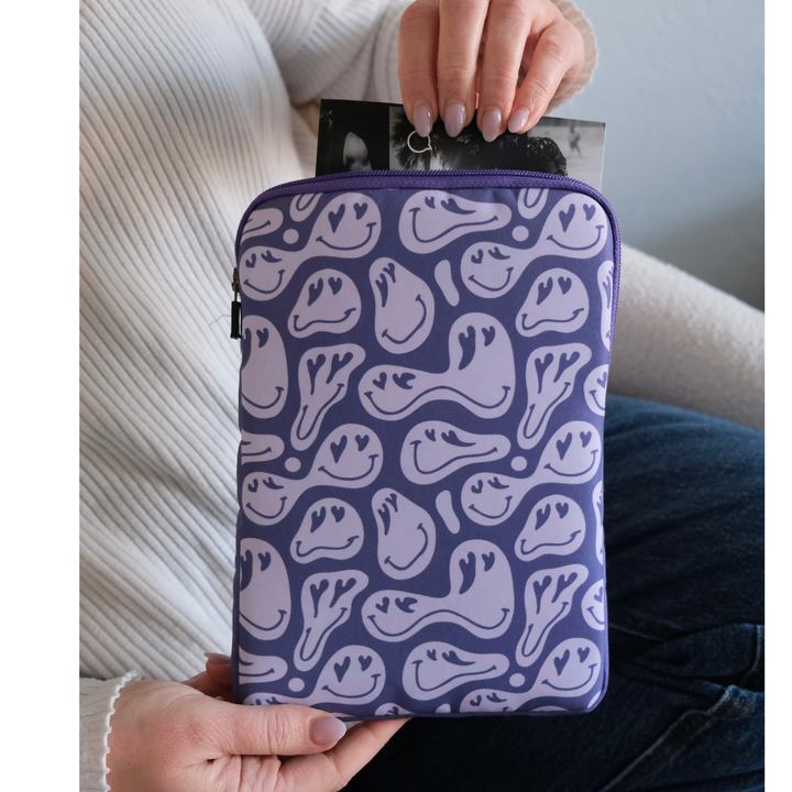 Purple Crazy in Love Book Sleeve