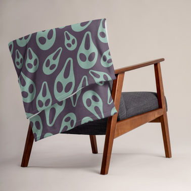 Ghost Mask Throw Blanket