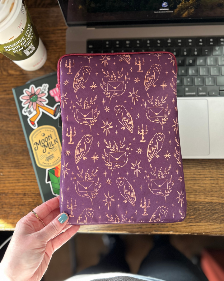 Letters & Feathers Book Sleeve