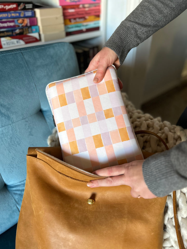 Homebody plaid Book Sleeve