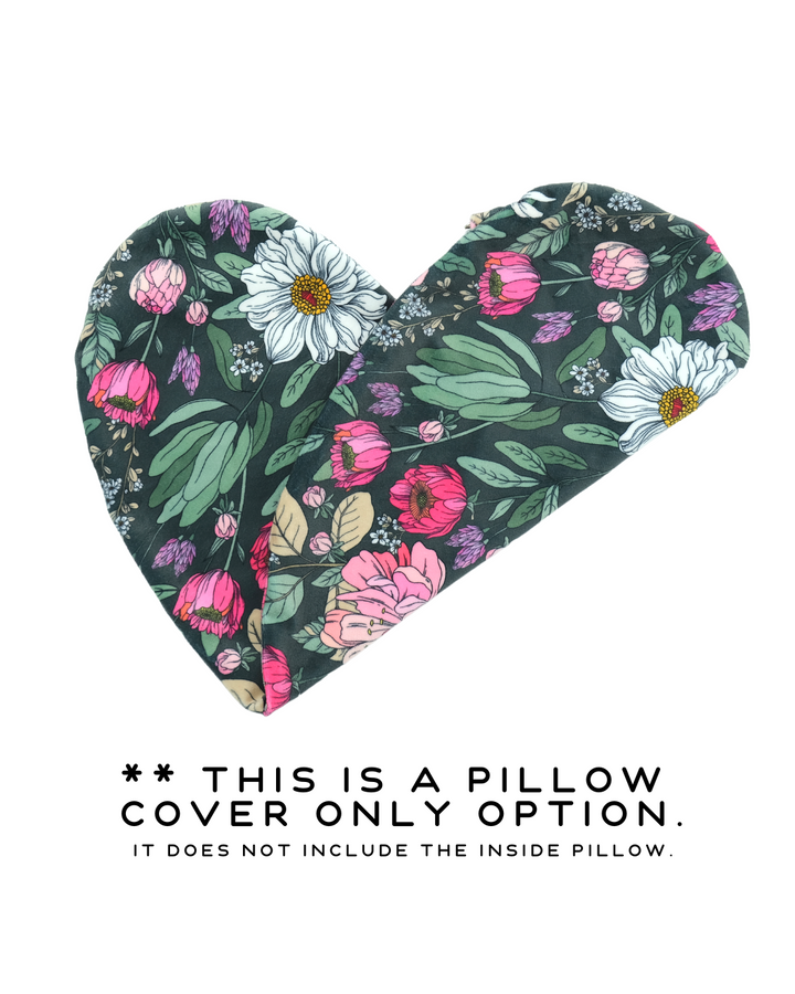 REPLACEMENT COVER ONLY Lush Floral (Flat Minky) | Reading Pillow