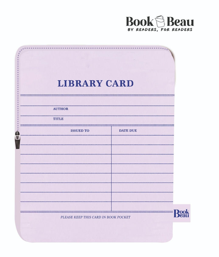 Purple Library Card Book Sleeve