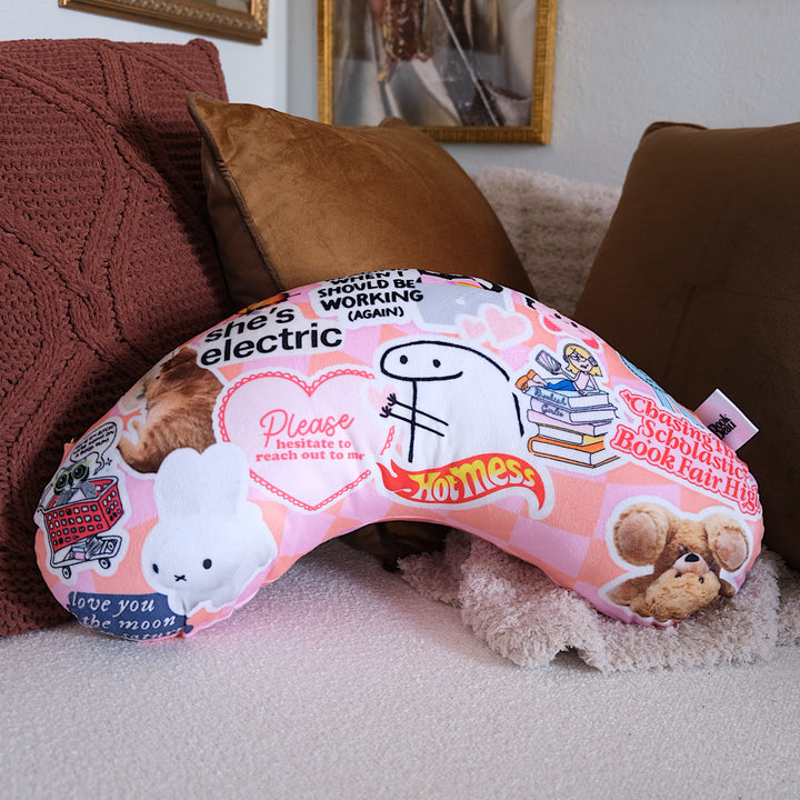 REPLACEMENT COVER Sticker Stash Reading Pillow