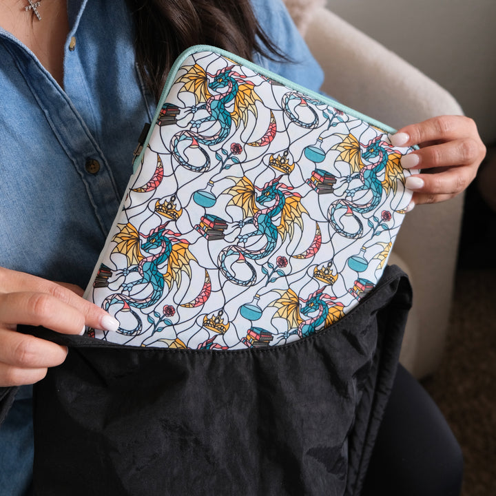Stained Glass Dragons Book Sleeve