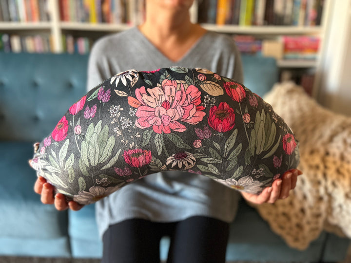 REPLACEMENT COVER ONLY Lush Floral (Flat Minky) | Reading Pillow