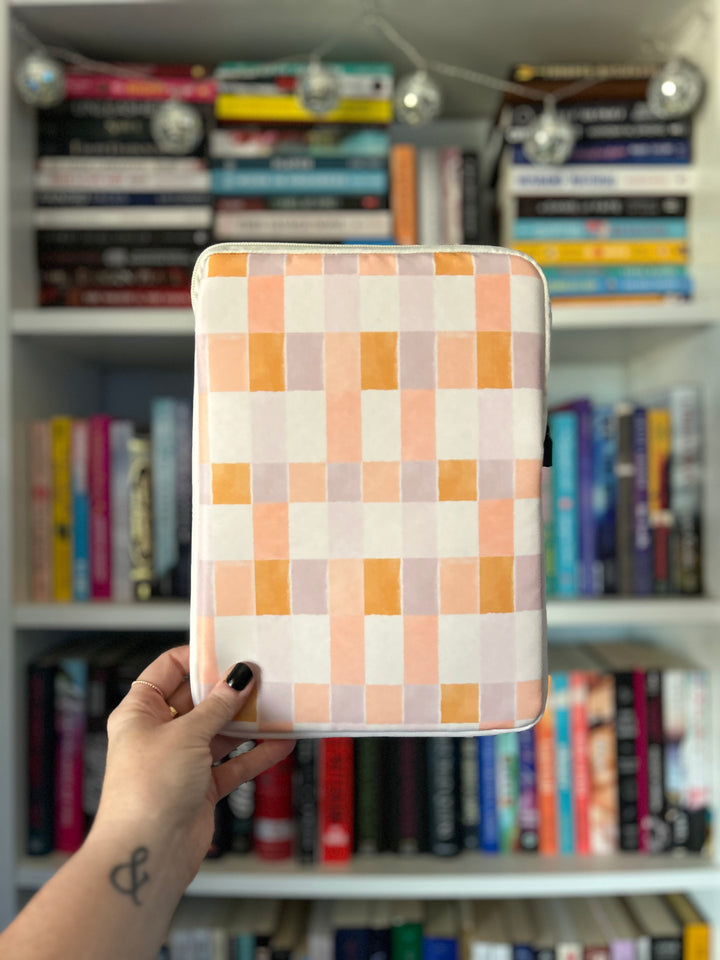 Homebody plaid Book Sleeve
