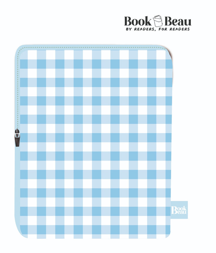 Blue Gingham Book Sleeve