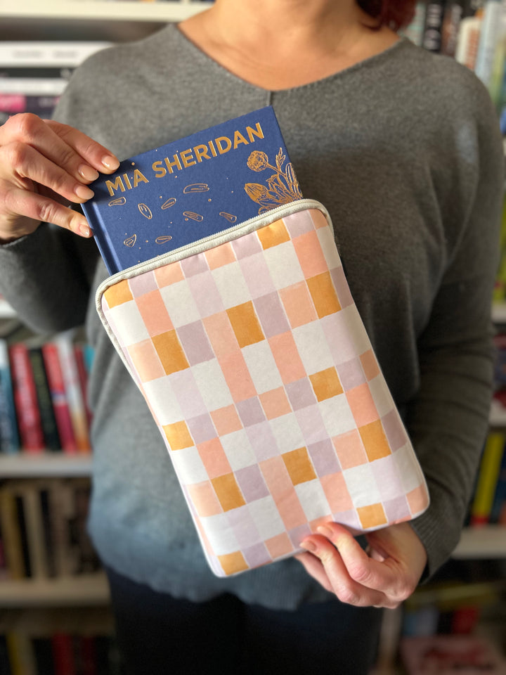 Homebody plaid Book Sleeve