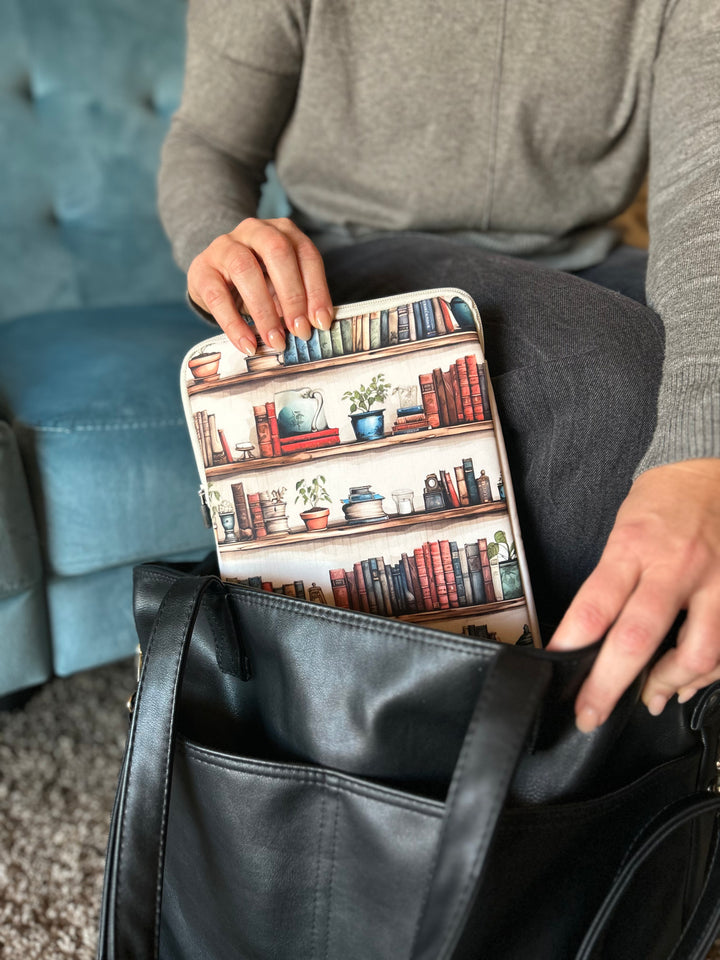 Leather Bound Bookshelf Book Sleeve