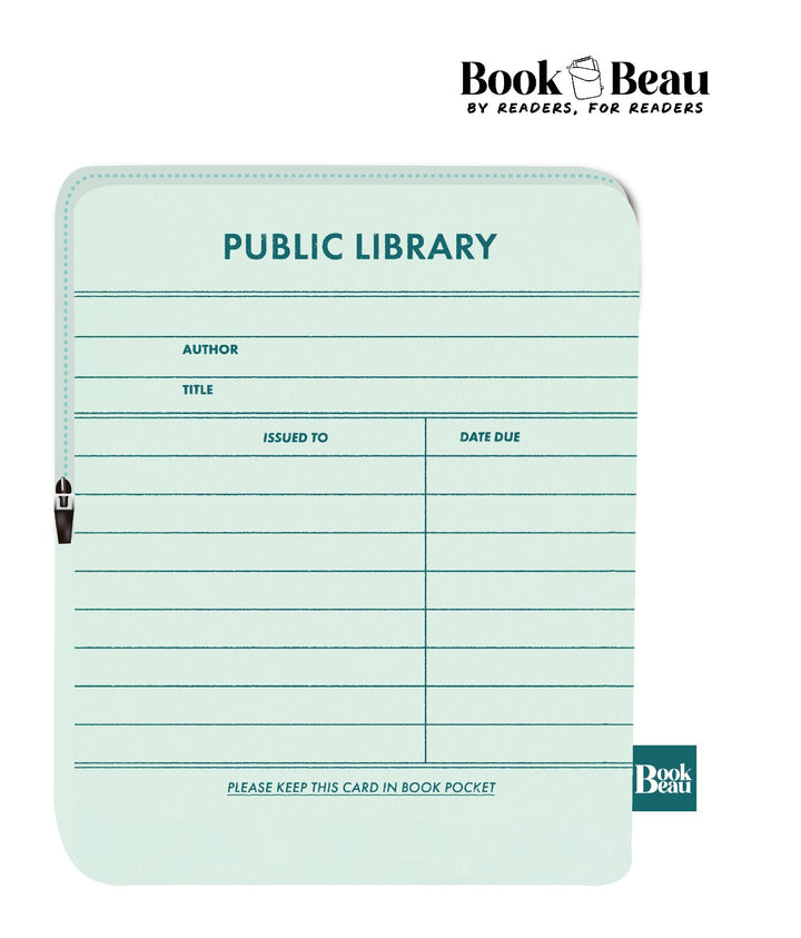 Green Public Libary Card Book Sleeve