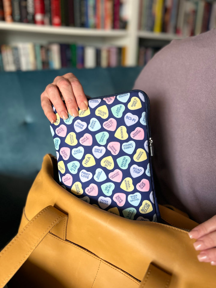 Bookish Candy Hearts Book Sleeve