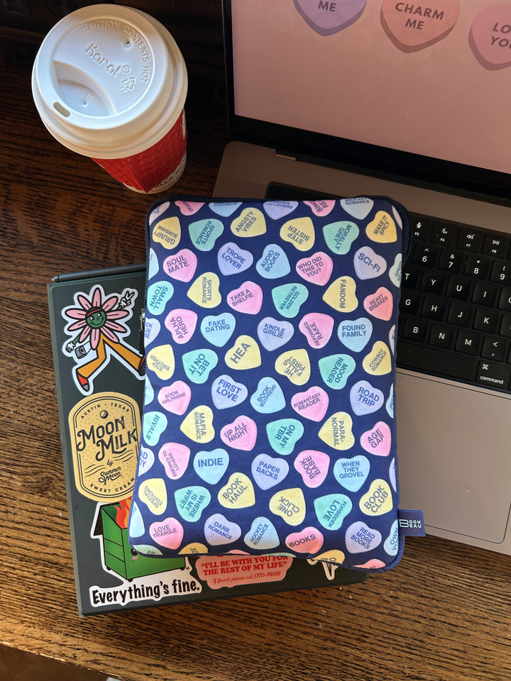 Bookish Candy Hearts Book Sleeve