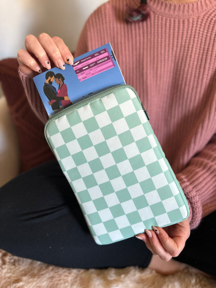 Matcha checkers Book Sleeve