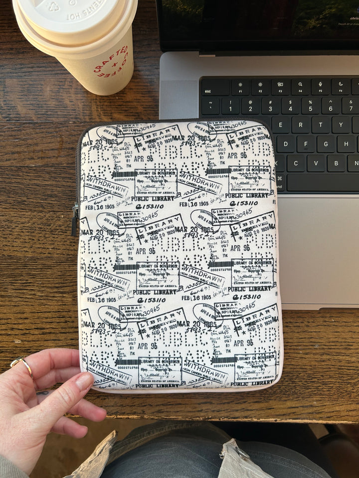 Public Library Stamps Book Sleeve