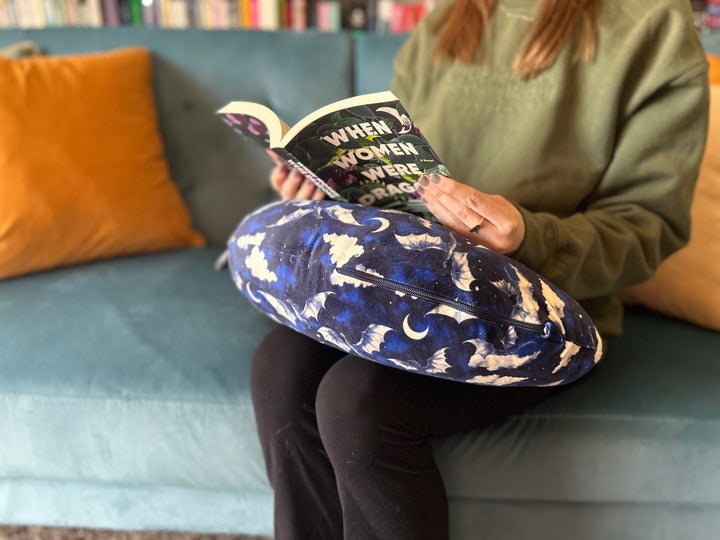 Night Flight Dragons Reading Pillow