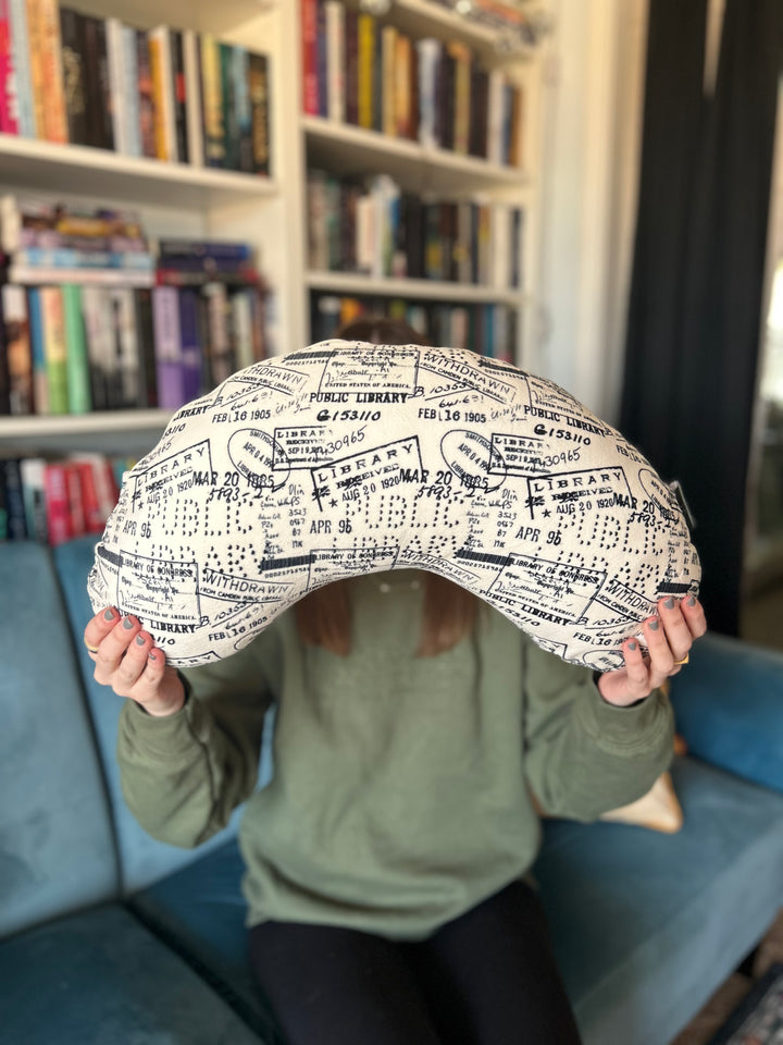 Public Library Stamps Reading Pillow