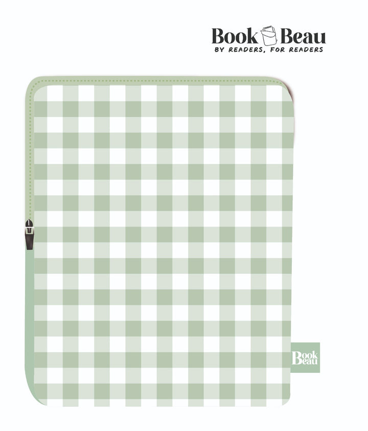 Green Gingham Book Sleeve