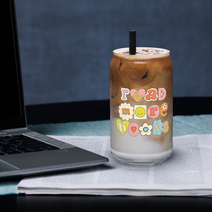 "Read More Books" Glass