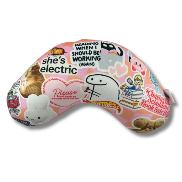 Sticker Stash Reading Pillow