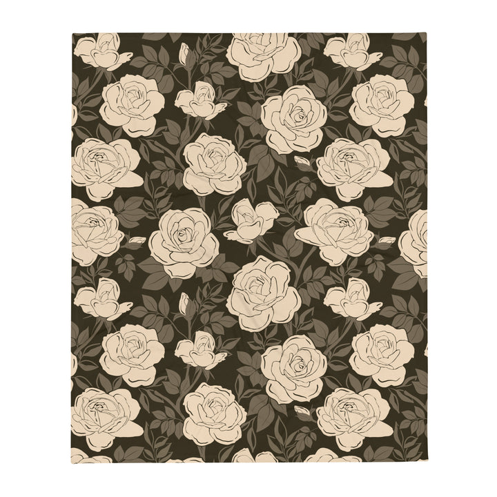 Magical Forest Roses Throw Blanket