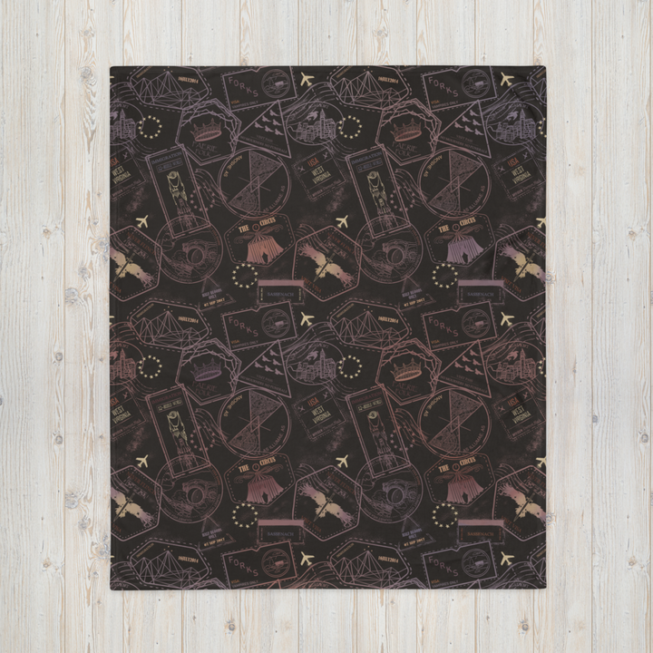 Passports Throw Blanket