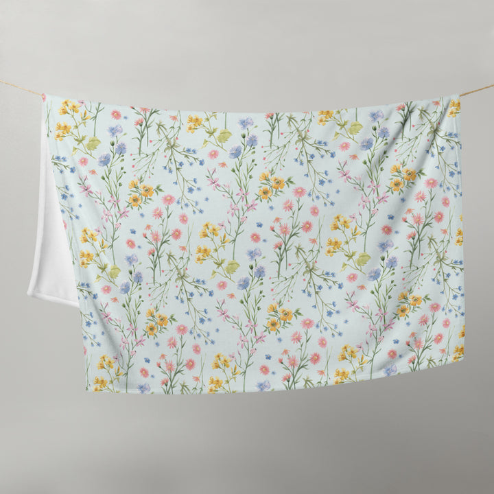 Gentle Spring Flowers Throw Blanket