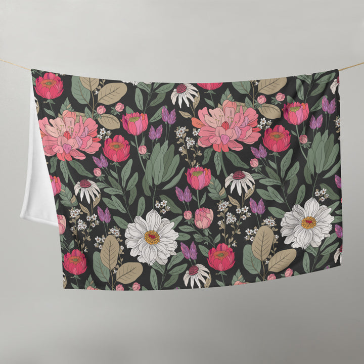 Lush Floral Throw Blanket