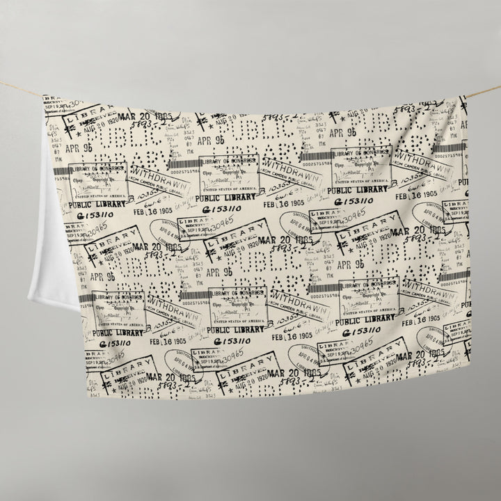 Public Library Stamps Throw Blanket