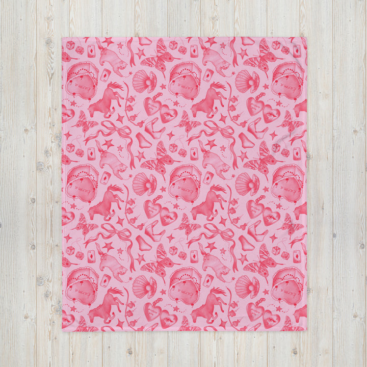 Pink Tasty Club Throw Blanket