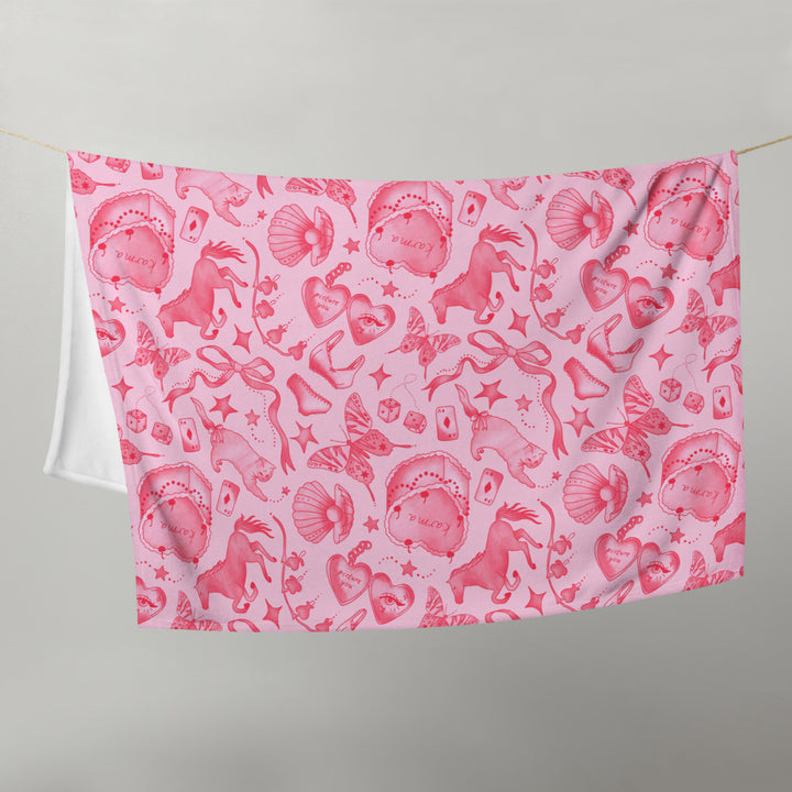 Pink Tasty Club Throw Blanket