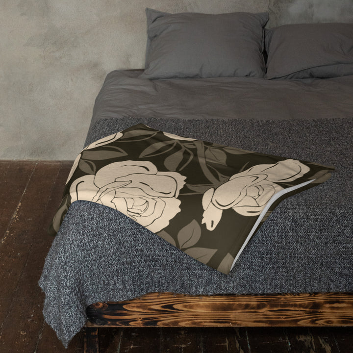 Magical Forest Roses Throw Blanket