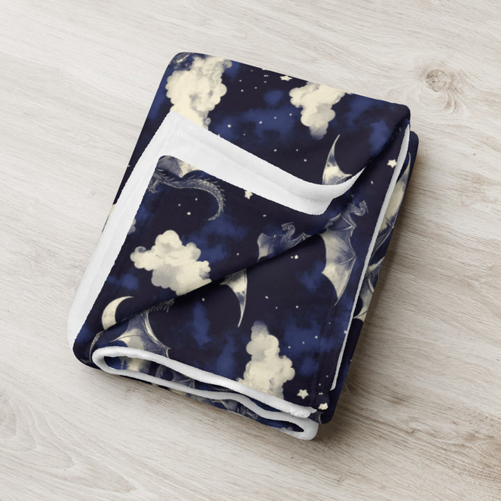 Night Flight Dragons Throw Blanket