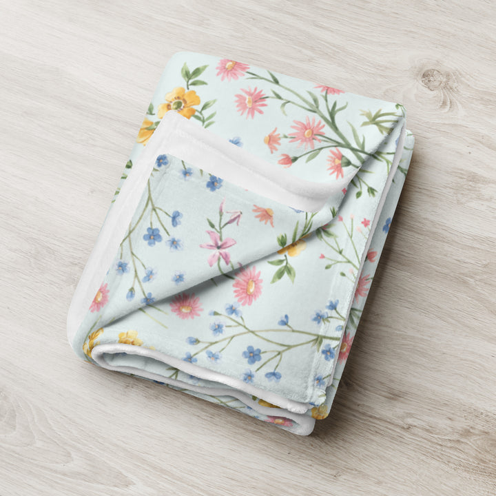 Gentle Spring Flowers Throw Blanket