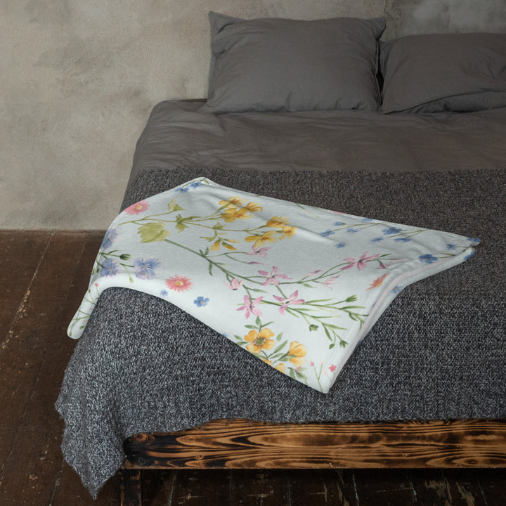 Gentle Spring Flowers Throw Blanket