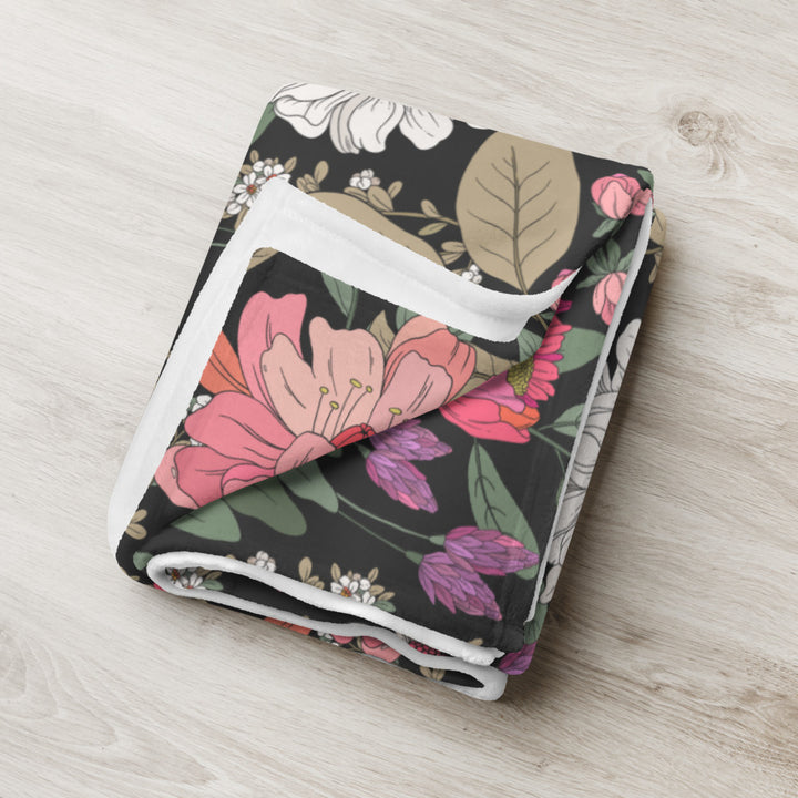 Lush Floral Throw Blanket