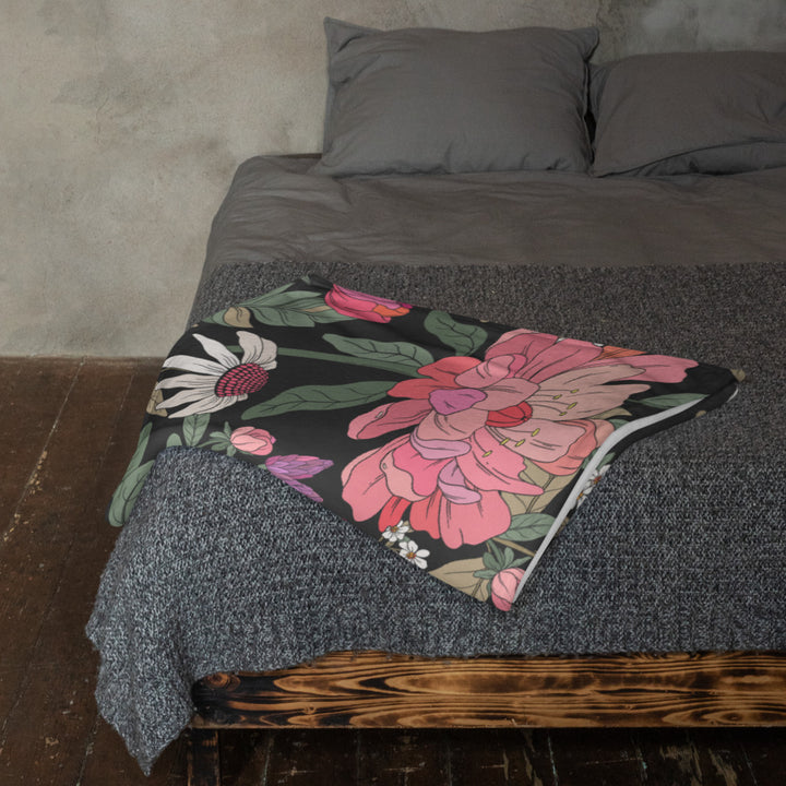 Lush Floral Throw Blanket