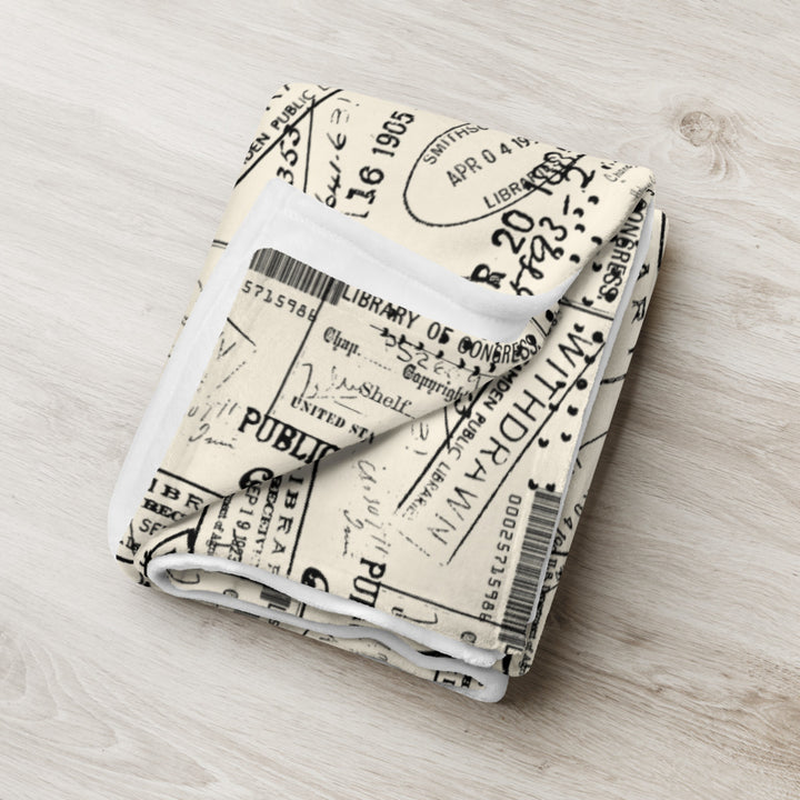 Public Library Stamps Throw Blanket