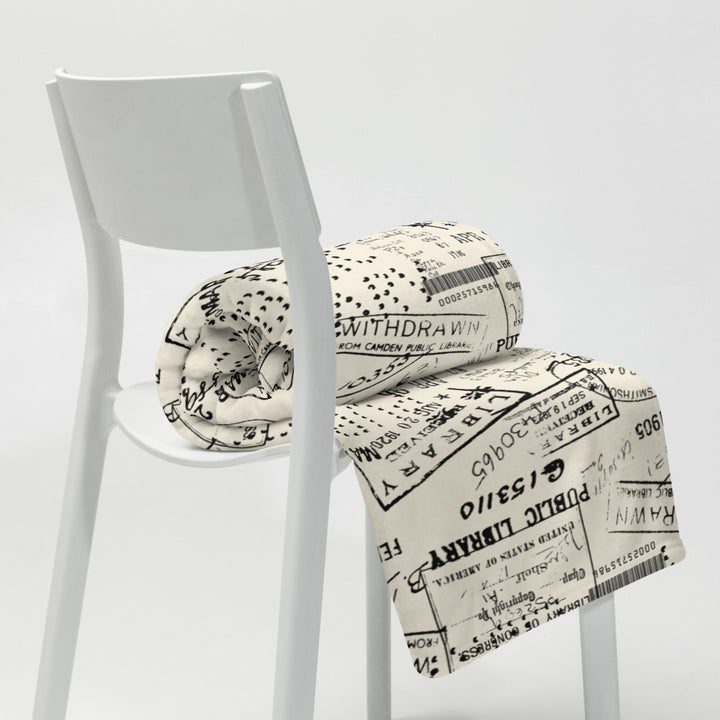 Public Library Stamps Throw Blanket
