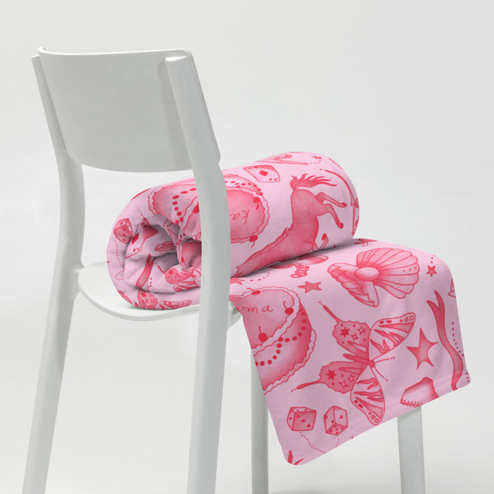 Pink Tasty Club Throw Blanket
