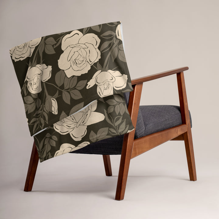 Magical Forest Roses Throw Blanket