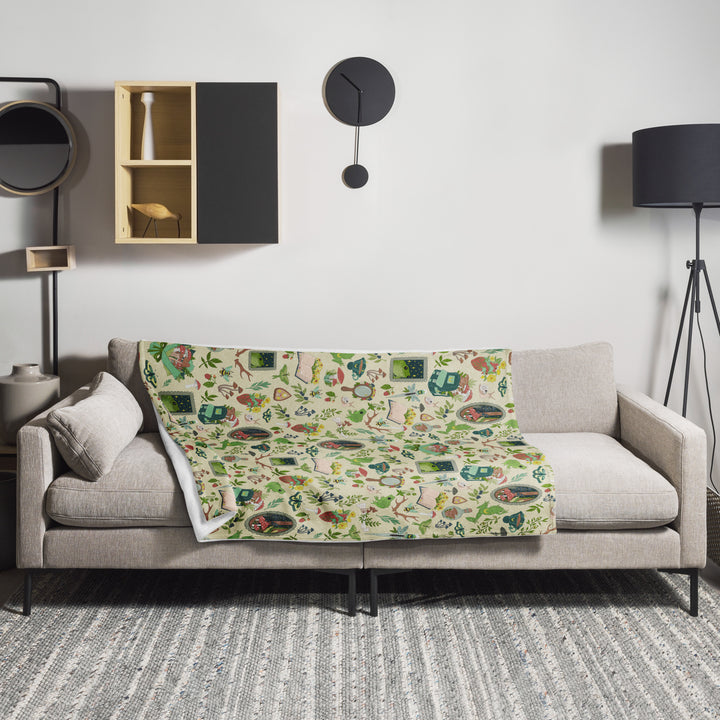 Goblincore Throw Blanket