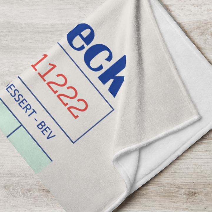 "Guest Check" Throw Blanket