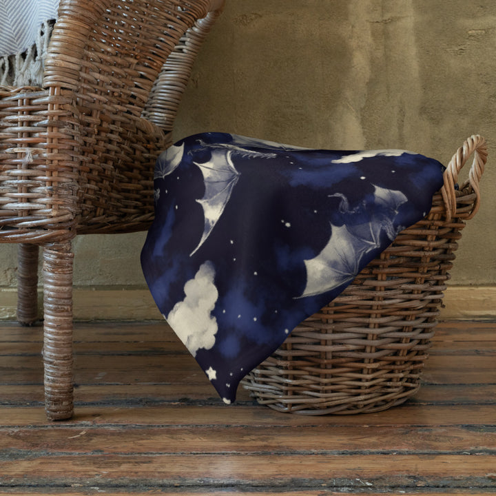 Night Flight Dragons Throw Blanket
