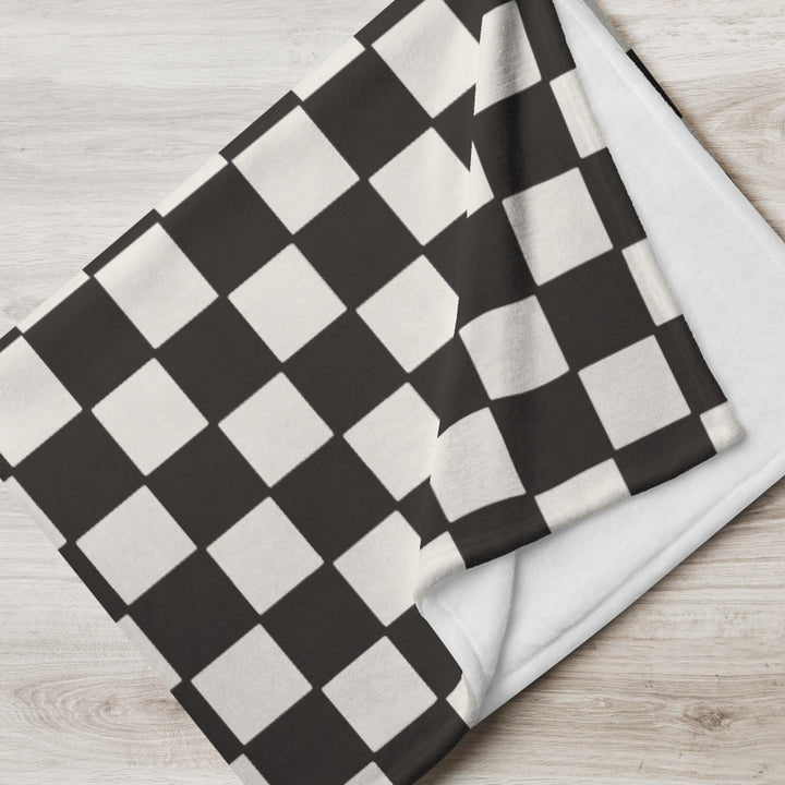 Black & White Checkers Throw Blanket