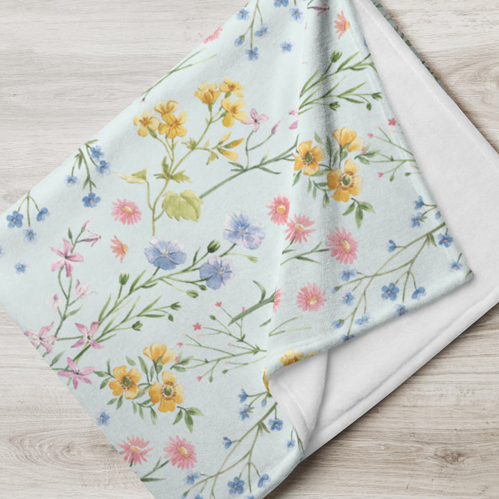 Gentle Spring Flowers Throw Blanket