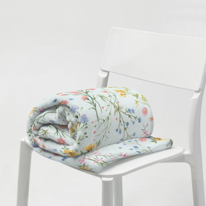 Gentle Spring Flowers Throw Blanket