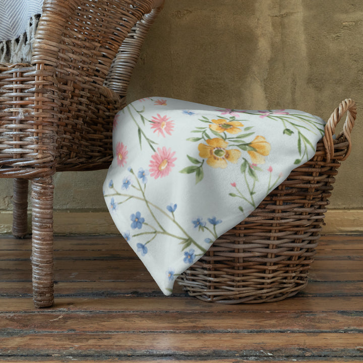Gentle Spring Flowers Throw Blanket