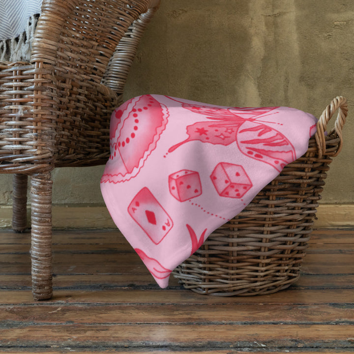 Pink Tasty Club Throw Blanket