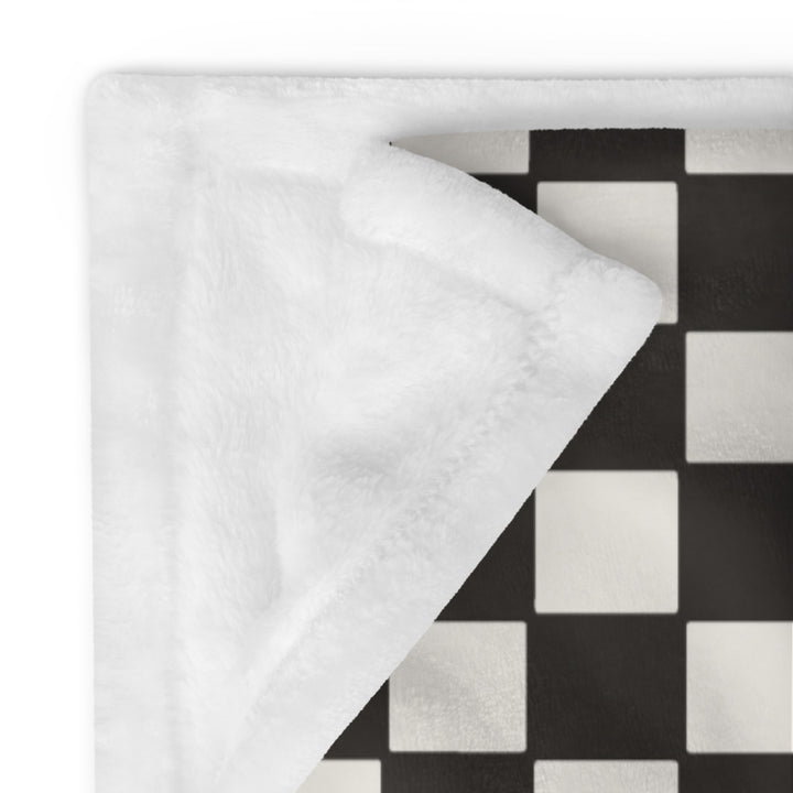 Black & White Checkers Throw Blanket
