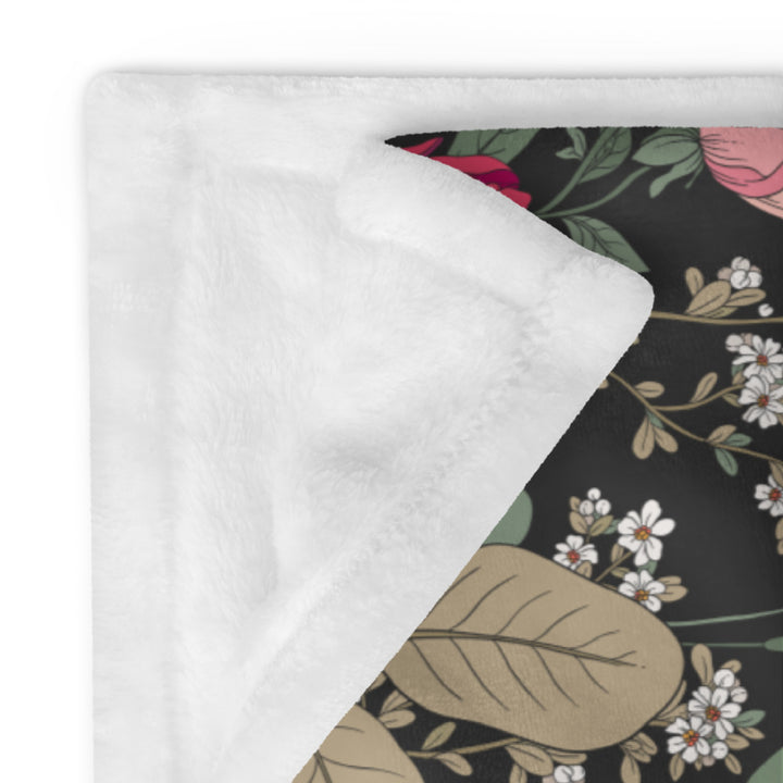 Lush Floral Throw Blanket